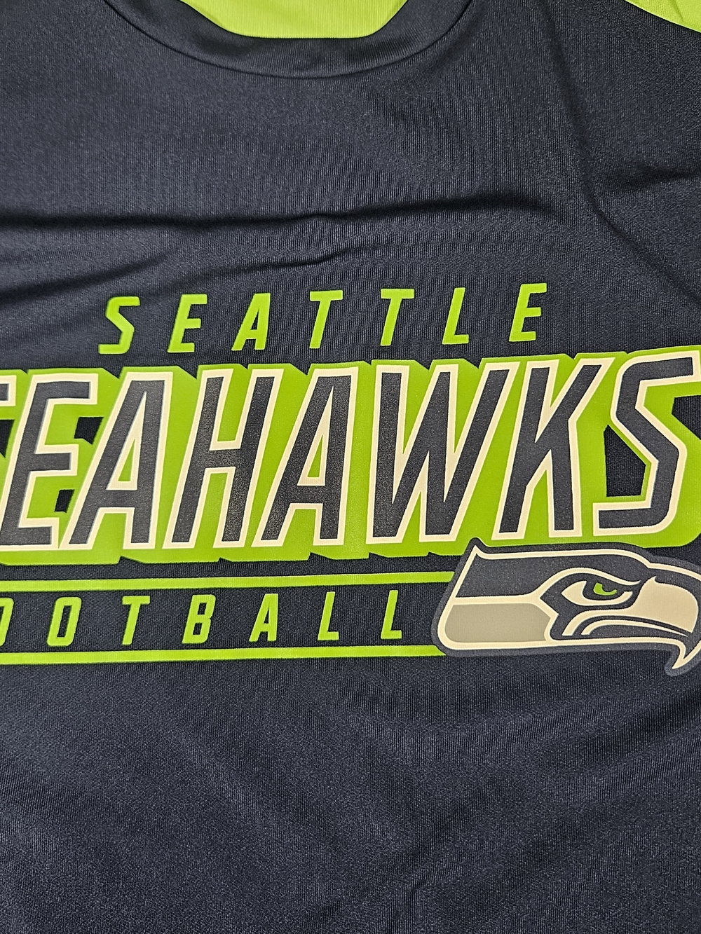 NFL Team Apparel Seattle Seahawks jersey WomensBlue & Green Athletic Jersey Like